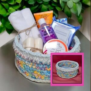 Handmade Welcome Heart Home Guest Gift Supplies Basket